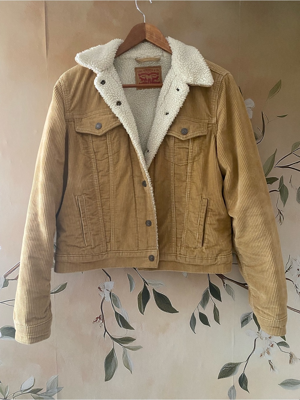 Levi's Tan Corduroy Sherpa-Lined Jacket